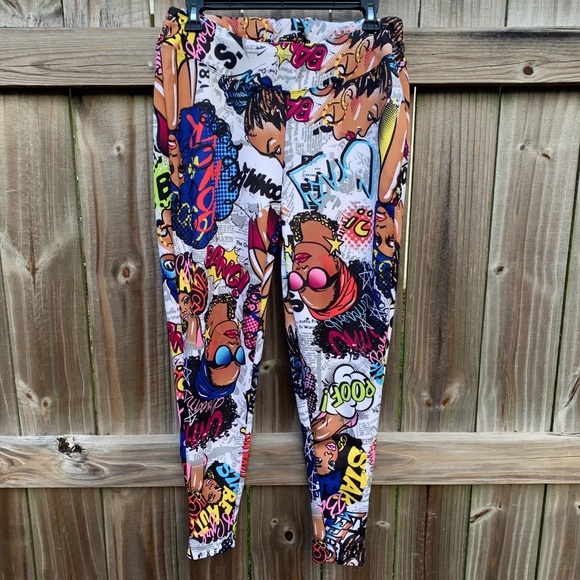 New Look Pants - New Look graffiti leggings, size 1x